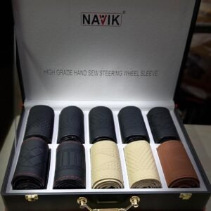 Navik Premium Leathered Steering Cover Ten Different Design In Attractive Box
