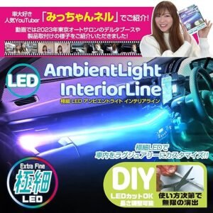 DELTA Direct D-2225 LED Ambient Light, 29.5 inches (75 cm), Cuttable, USB Power Supply, Color Change with Switch